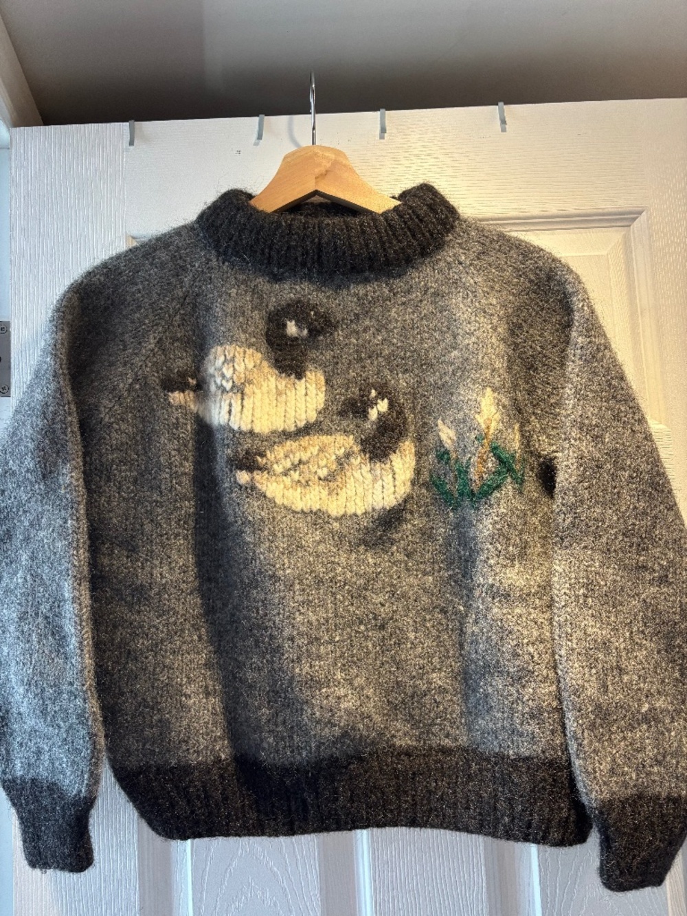 HANDKNIT Nancy Thomas Canadian Goose sweater
